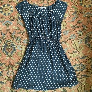 Built by Wendy blue polka dot slip dress